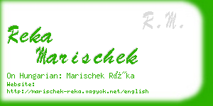 reka marischek business card